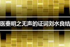 法医秦明之无声的证词刘水良结局