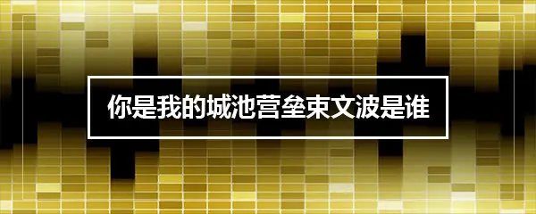 你是我的城池营垒束文波是谁