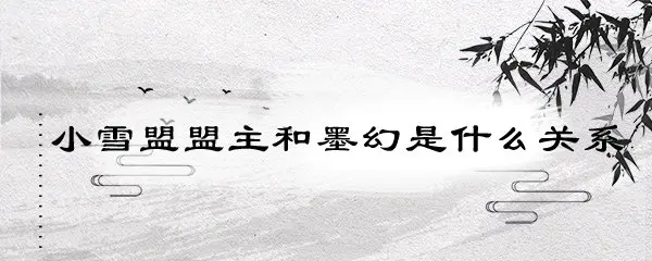 暮白首中小雪盟盟主和墨幻是什么关系