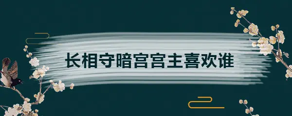 长相守暗宫宫主喜欢谁